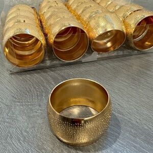 25pc Rose Gold Round Lightweight Napkin Rings